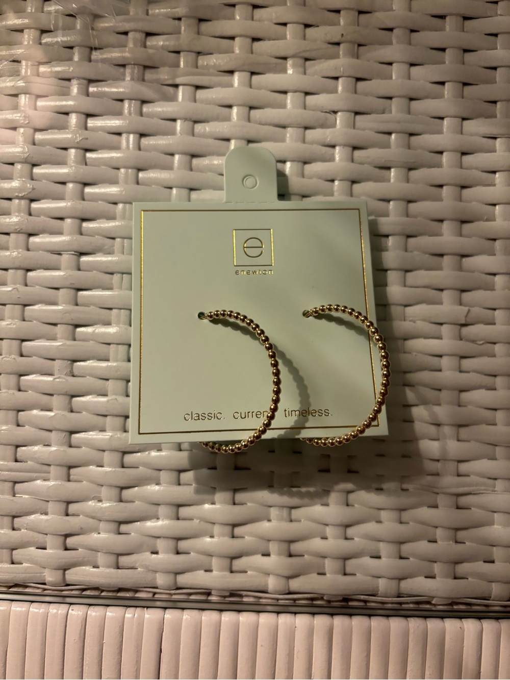 enewton Gold Beaded Hoop Earrings